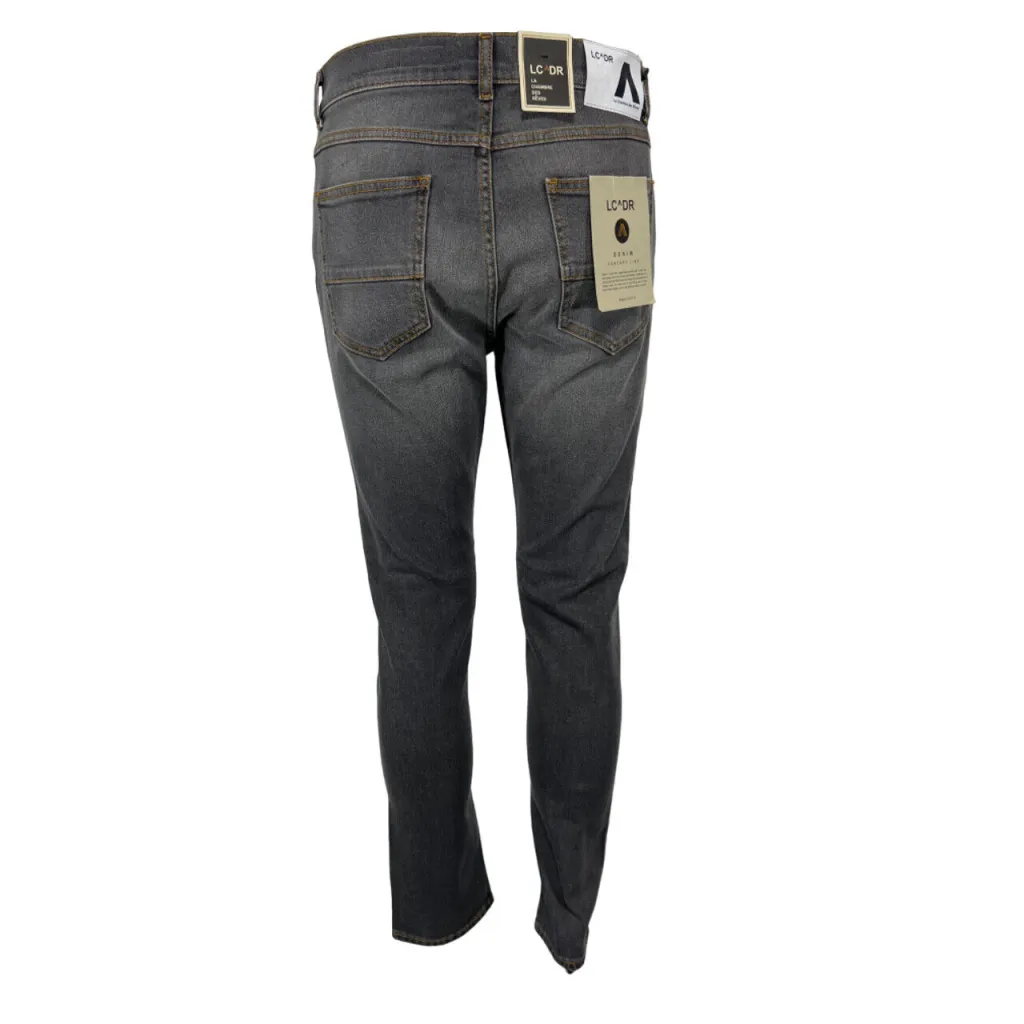 LC^DR jeans uomo denim grigio RENNY GEN ARIES 38-23/24 98% cotone 2% elastan MADE IN ITALY