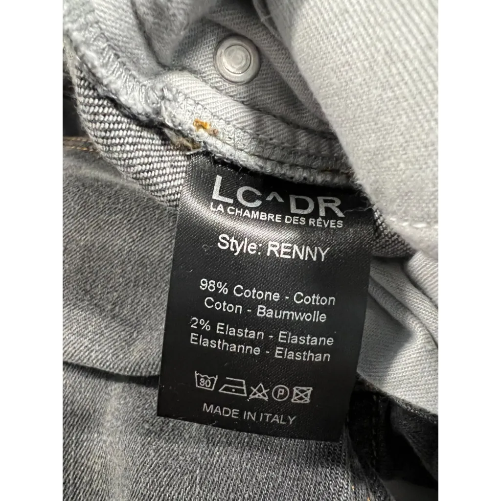 LC^DR jeans uomo denim grigio RENNY GEN ARIES 38-23/24 98% cotone 2% elastan MADE IN ITALY