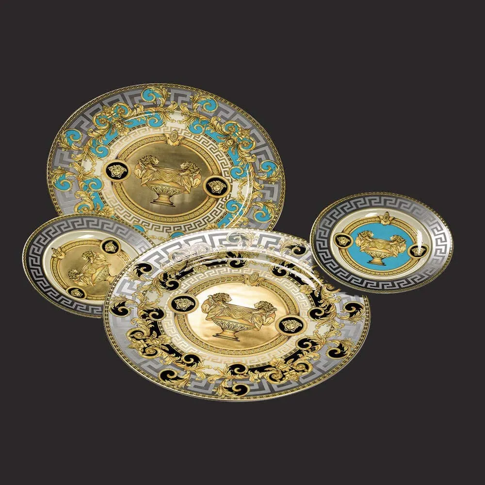 Piatto Segnaposto “Prestige Gala Bleu ” Rosenthal Versace 30 cm