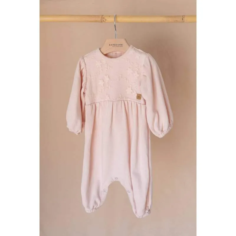 Tutina con ricamo Water Pink Bamboom