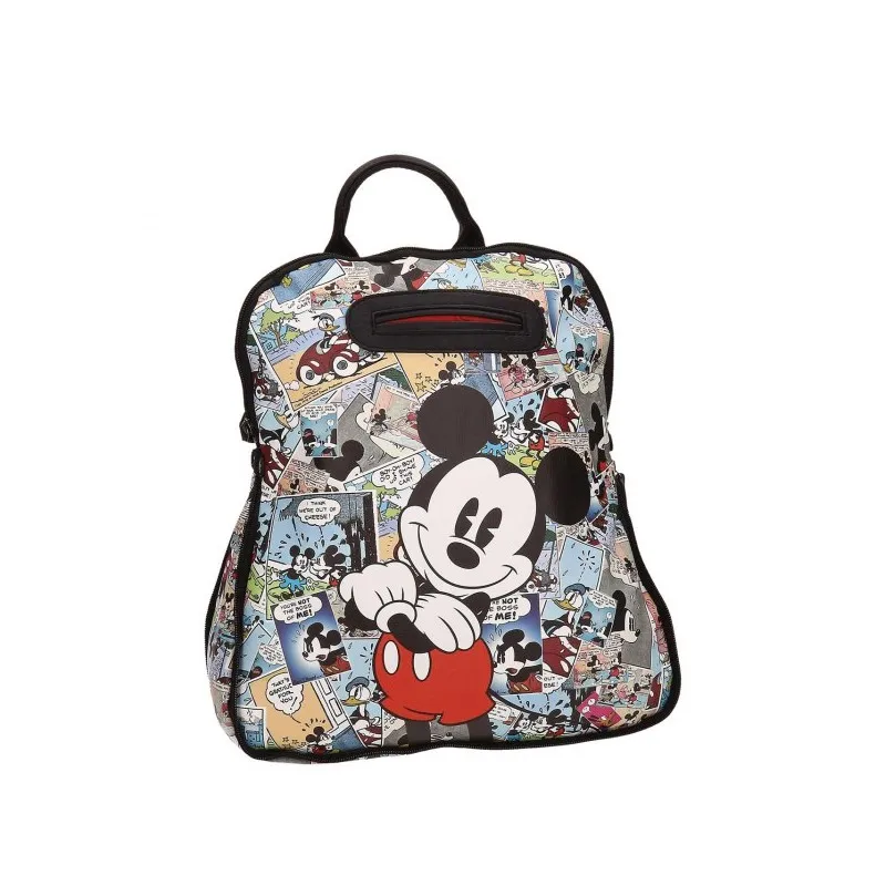ZAINO TEMPO LIBERO MICKEY COMIC 2 DISNEY ORIGINAL SIMILPELLE 31X35X12CM.1005PU COD.3232251 JOUMMA BAGS 8435306288845