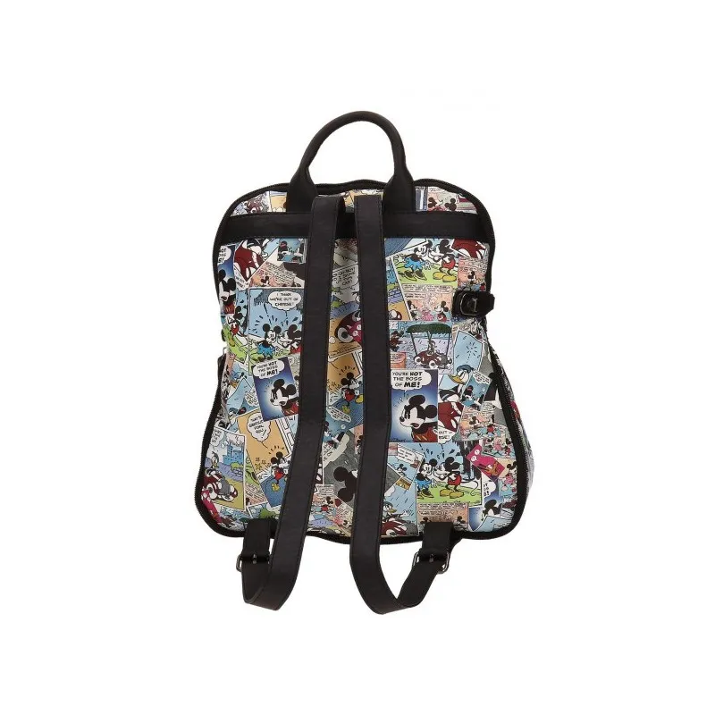 ZAINO TEMPO LIBERO MICKEY COMIC 2 DISNEY ORIGINAL SIMILPELLE 31X35X12CM.1005PU COD.3232251 JOUMMA BAGS 8435306288845
